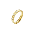 Icon Ring in gold, Band mit eingefassten Steinen.