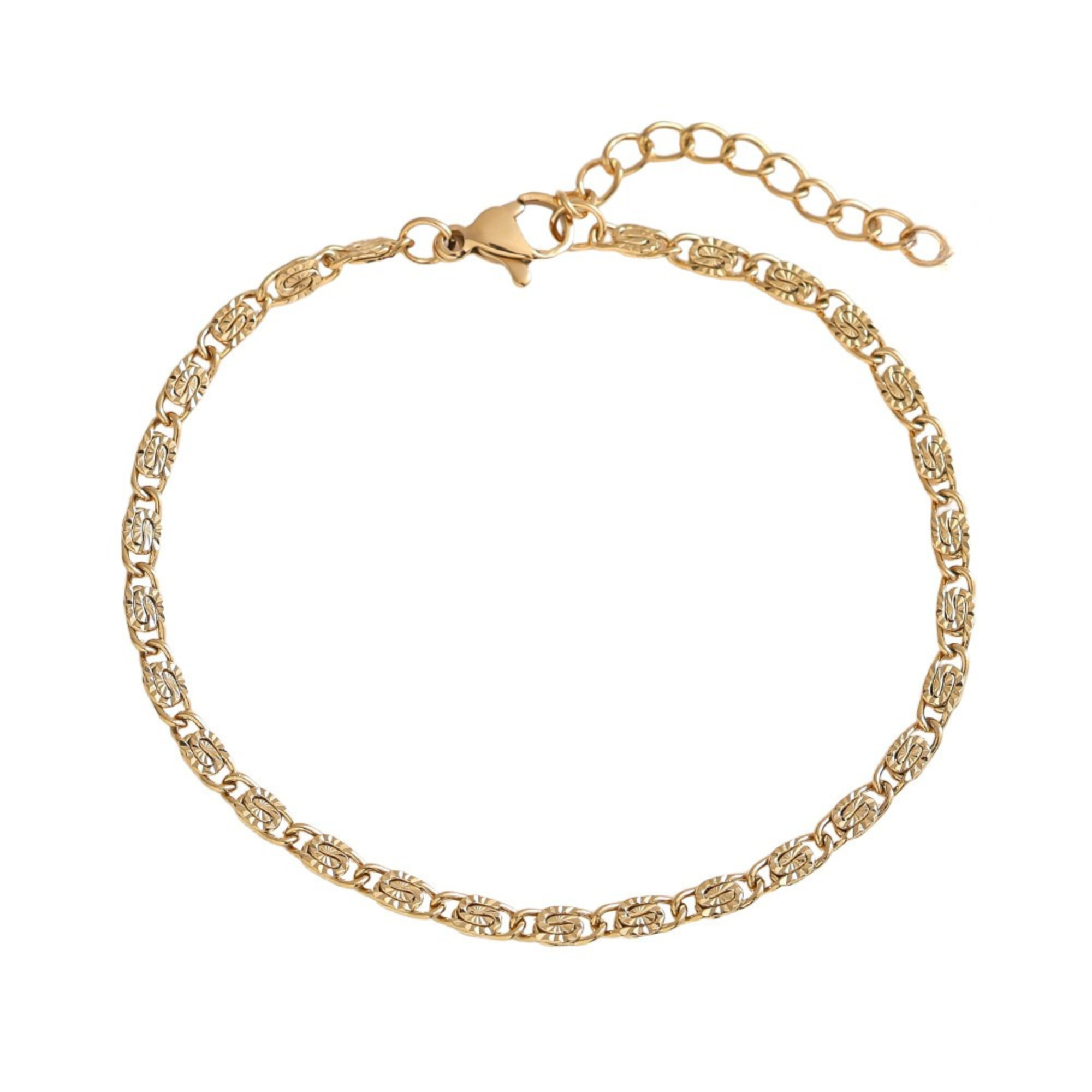 Juno Armband in gold aus einer filigranen Gliederkette.
