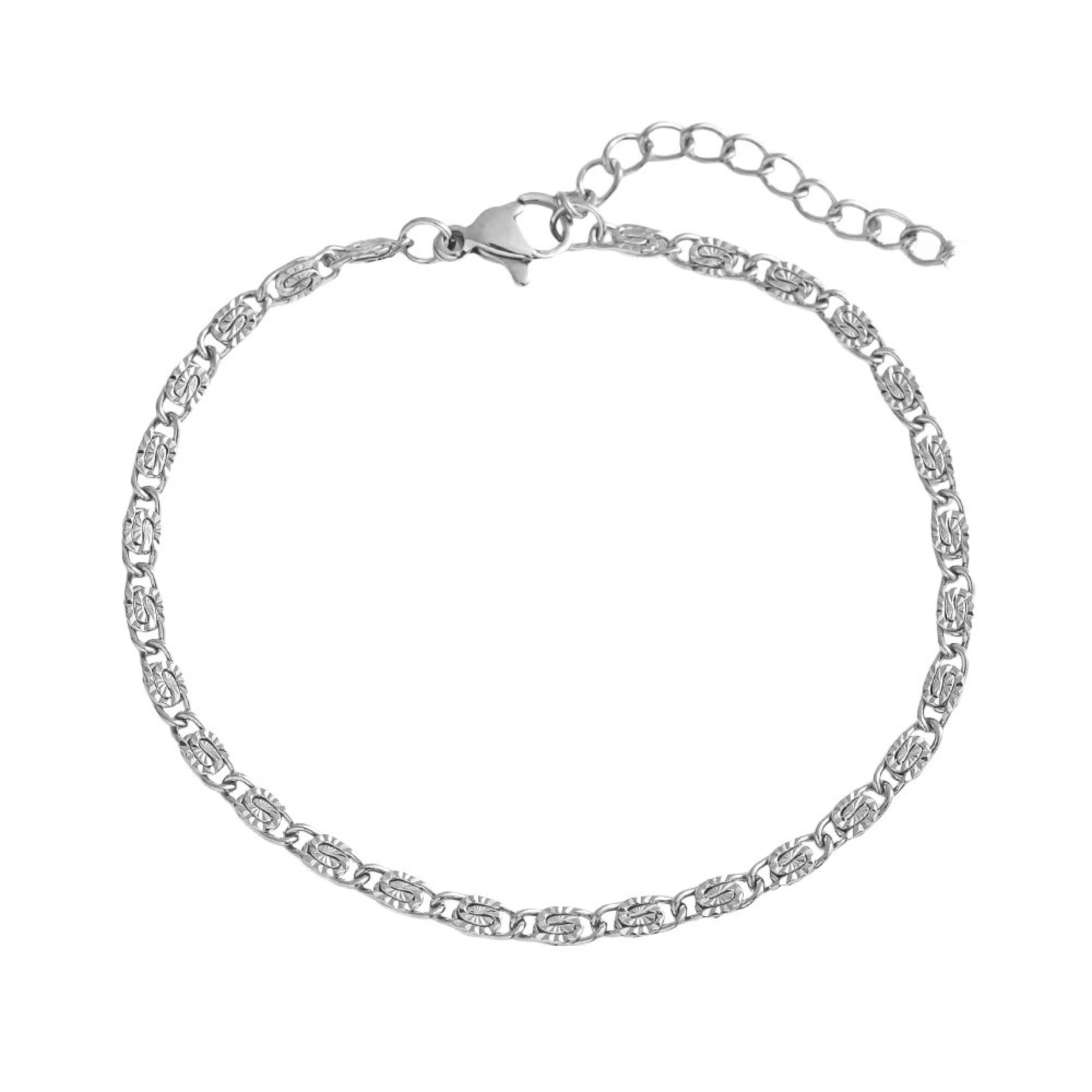 Juno Armband in silber aus einer filigranen Gliederkette.