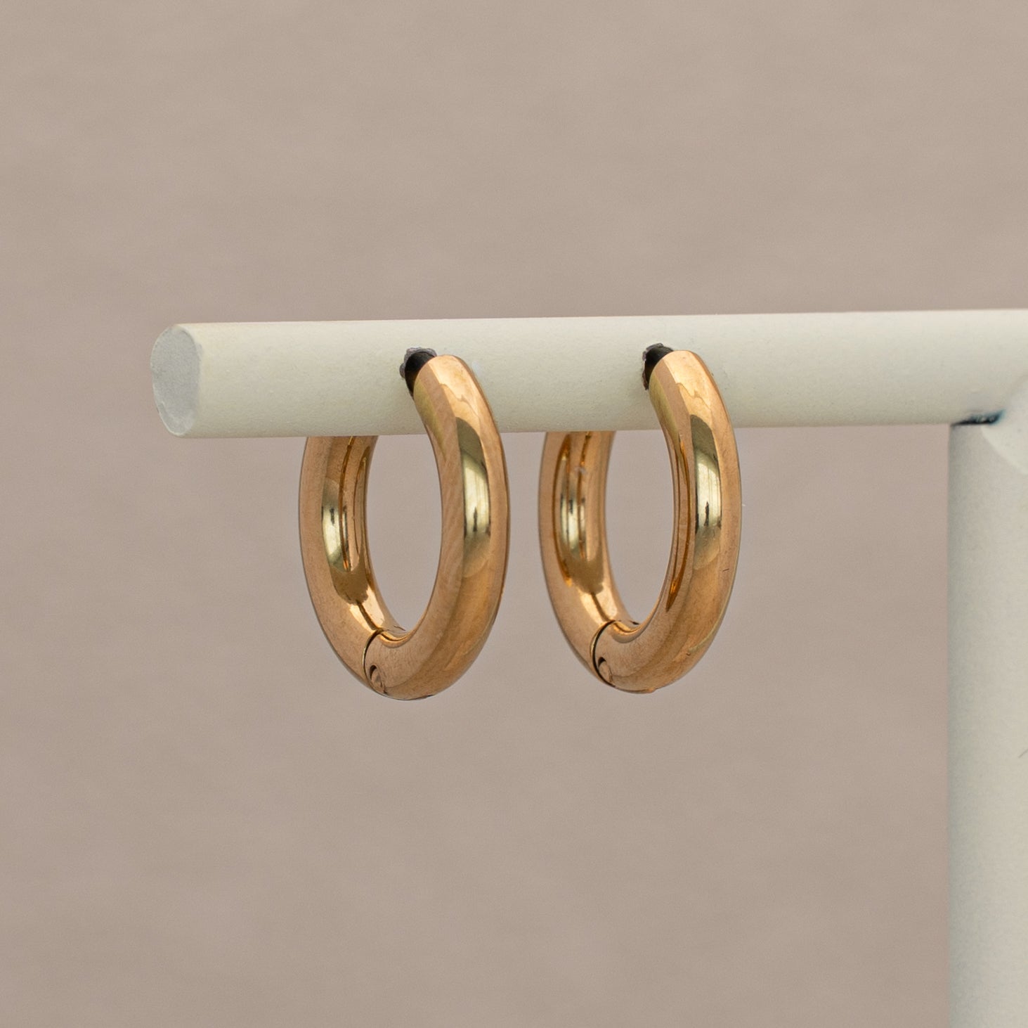 Liv Ohrringe in gold, kleine basic Creolen.