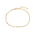 Lora Armband in gold mit sehr feiner gedrehter Kette.