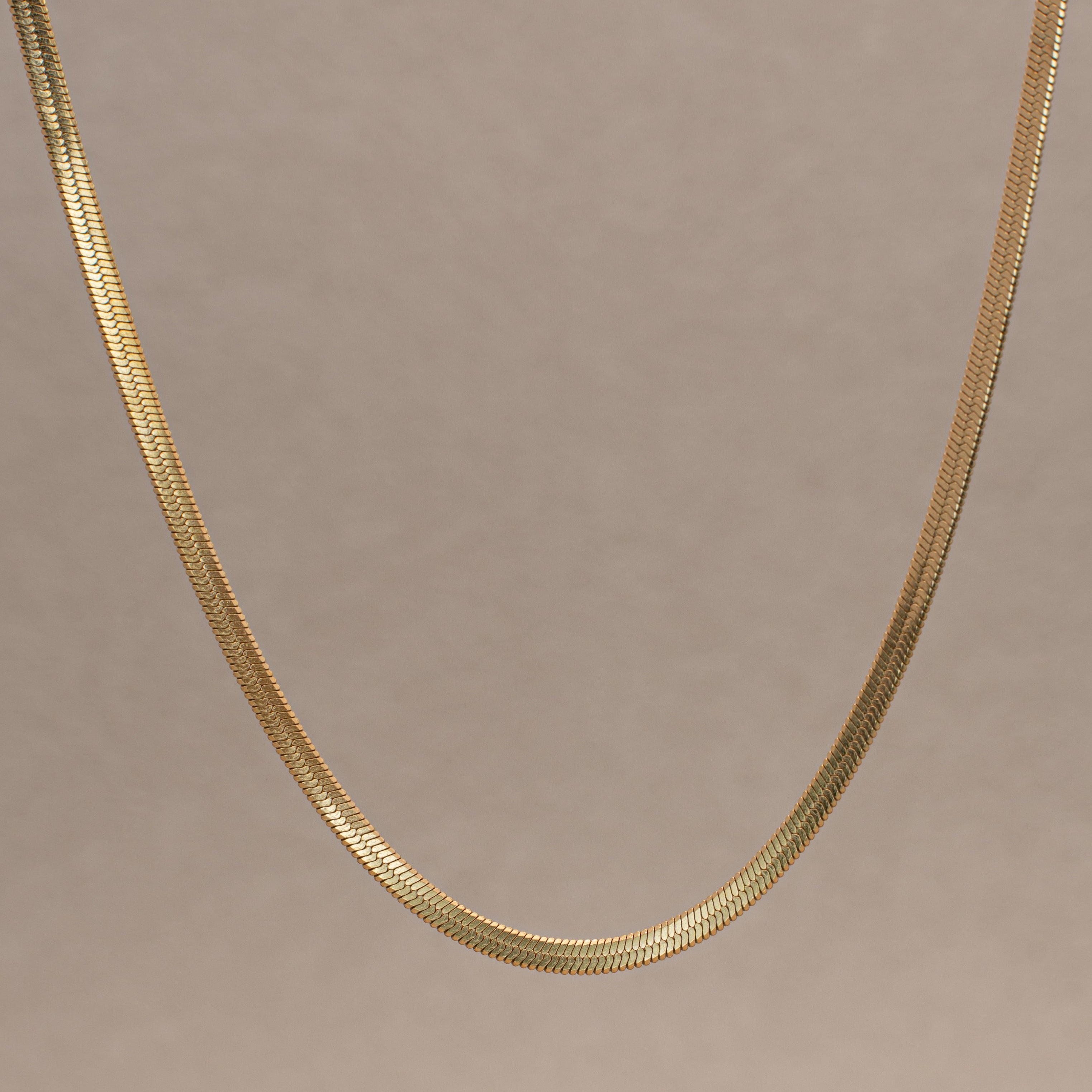 Velvet Halskette in gold, simple Schlangenkette.